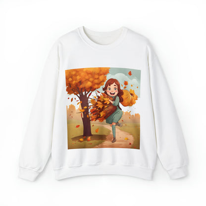 Autumn Park Girl Unisex Heavy Blend™ Crewneck Sweatshirt