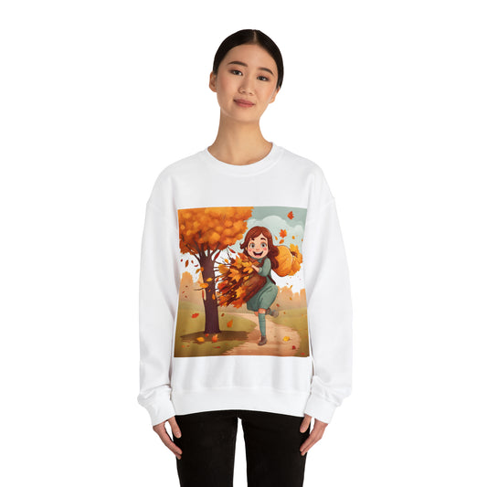 Autumn Park Girl Unisex Heavy Blend™ Crewneck Sweatshirt