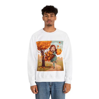 Autumn Park Girl Unisex Heavy Blend™ Crewneck Sweatshirt