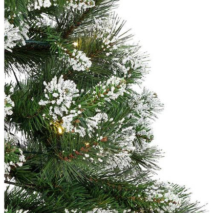 7ft Pre-Lit Snow Tipped Christmas Tree - Green