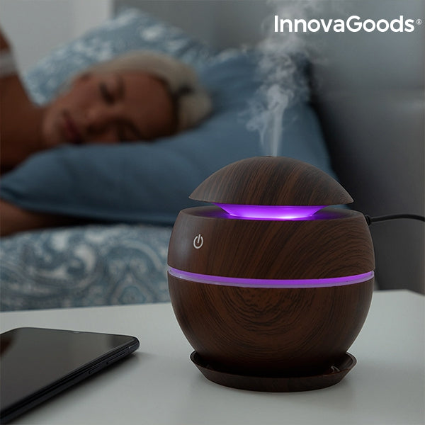 Mini humidifier scent diffuser dark walnut